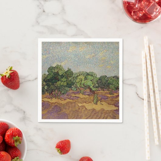 Vincent van Gogh - Olivenbäume Serviette (Beispiel)