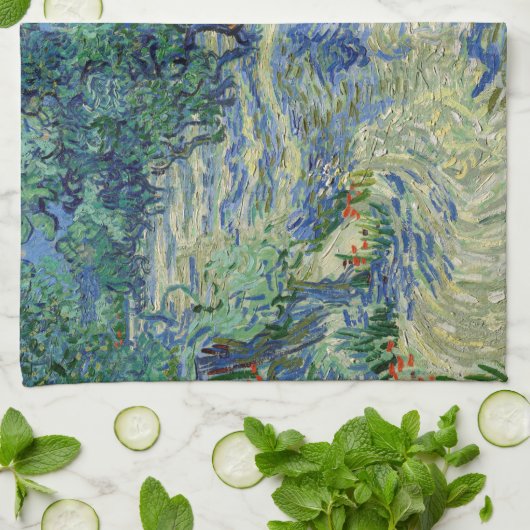 Vincent van Gogh - Olivenhain Geschirrtuch (Gefaltet)