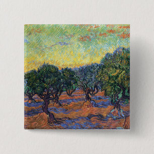 Vincent Van Gogh Olivenhain Impressionismus Kunst Button