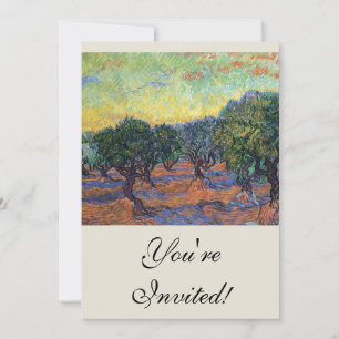 Vincent Van Gogh Olivenhain Impressionismus Kunst Einladung
