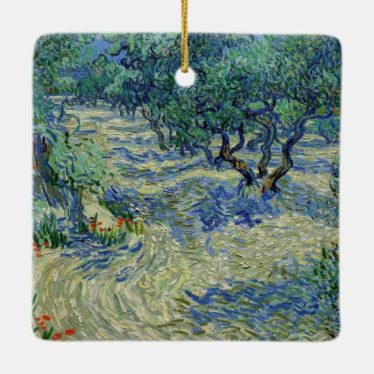 Vincent van Gogh - Olivenhain Keramikornament (Rückseite)