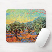 Vincent Van Gogh - Olivenhain mit orangem Himmel Mousepad (Mit Mouse)