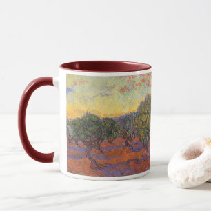 Vincent van Gogh - Olivenhain, orangefarbener Himm Tasse