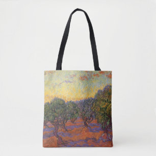 Vincent van Gogh - Olivenhain, orangener Himmel Tasche