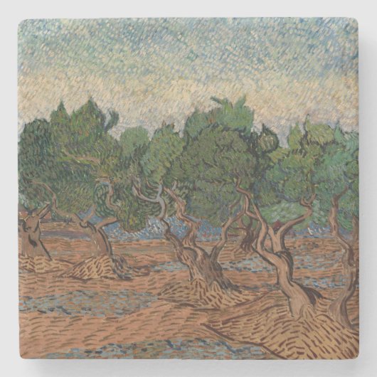 Vincent van Gogh - Olivenhain Steinuntersetzer (Vorderseite)