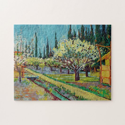 Vincent van Gogh Orchard, geboren von Zypressen Puzzle (Horizontal)