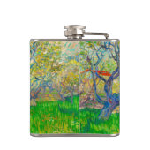 Vincent van Gogh Orchard in Blossom Flachmann (Rückseite)