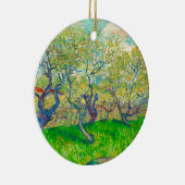 Vincent van Gogh Orchard in Blossom Keramik Ornament (Rechts)