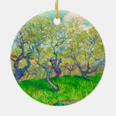 Vincent van Gogh Orchard in Blossom Keramik Ornament (Hinten)