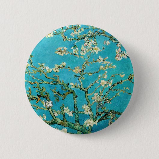 Vincent Van Gogh painting Almond Blossoms Button (Vorderseite)