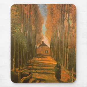 Vincent van Gogh - Pappelallee im Herbst Mousepad