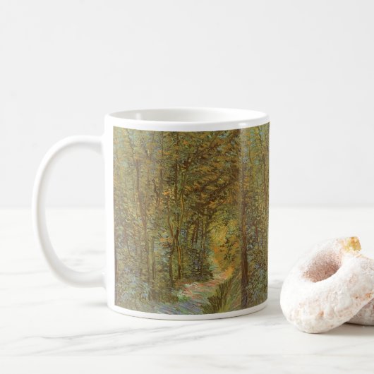 Vincent van Gogh - Pfad im Wald Kaffeetasse (Mit Donut)