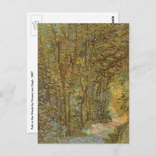 Vincent van Gogh - Pfad im Wald Postkarte (Vorne/Hinten)