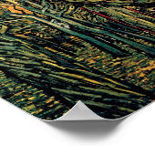 Vincent Van Gogh - Pine Trees Against a Red Sky Poster (Ecke)