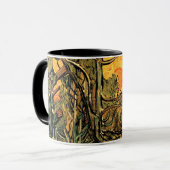 Vincent Van Gogh - Pine Trees Against a Red Sky Tasse (Vorderseite Links)