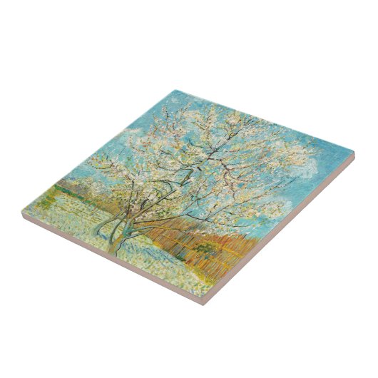 Vincent van Gogh - Pink Peach Tree in Blossom Fliese (Seite)