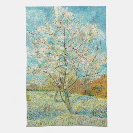 Vincent van Gogh - Pink Peach Tree in Blossom Geschirrtuch (Vertikal)