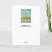Vincent van Gogh - Pink Peach Tree in Blossom Karte (Rückseite)
