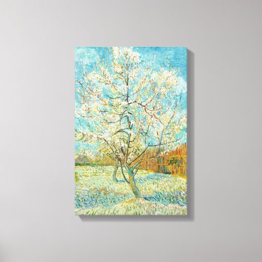 Vincent van Gogh - Pink Peach Tree in Blossom Leinwanddruck (Vorderseite)