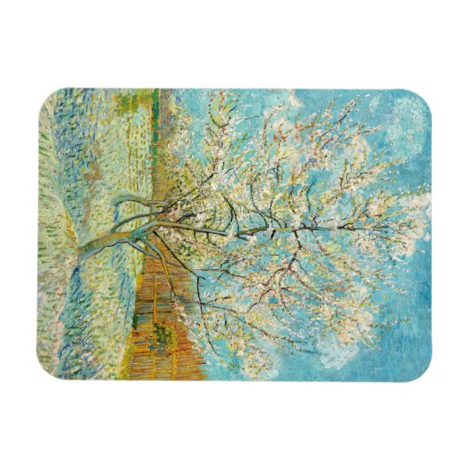 Vincent van Gogh - Pink Peach Tree in Blossom Magnet (Horizontal)