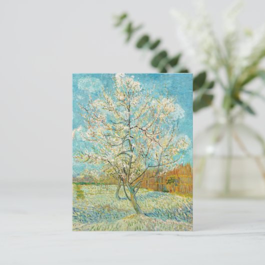 Vincent van Gogh - Pink Peach Tree in Blossom Postkarte (Stehend Vorderseite)