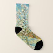 Vincent van Gogh - Pink Peach Tree in Blossom Socken (Links - Innen)