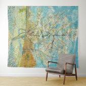 Vincent van Gogh - Pink Peach Tree in Blossom Wandteppich (Beispiel (Horizontal))