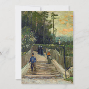 Vincent van Gogh - Piste in Montmartre Dankeskarte