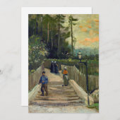 Vincent van Gogh - Piste in Montmartre Dankeskarte (Vorne/Hinten)