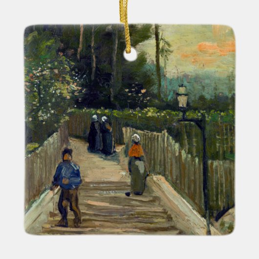 Vincent van Gogh - Piste in Montmartre Keramikornament (Vorderseite)