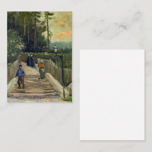 Vincent van Gogh - Piste in Montmartre Mitteilungskarte (Vorne/Hinten)