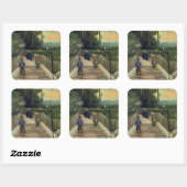 Vincent van Gogh - Piste in Montmartre Quadratischer Aufkleber (Blatt)