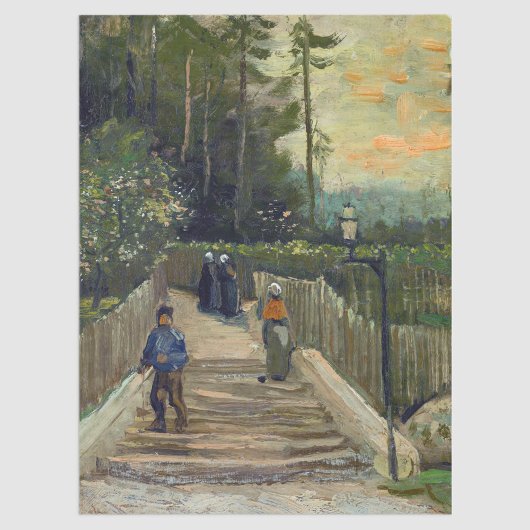 Vincent van Gogh - Piste in Montmartre Seidenpapier