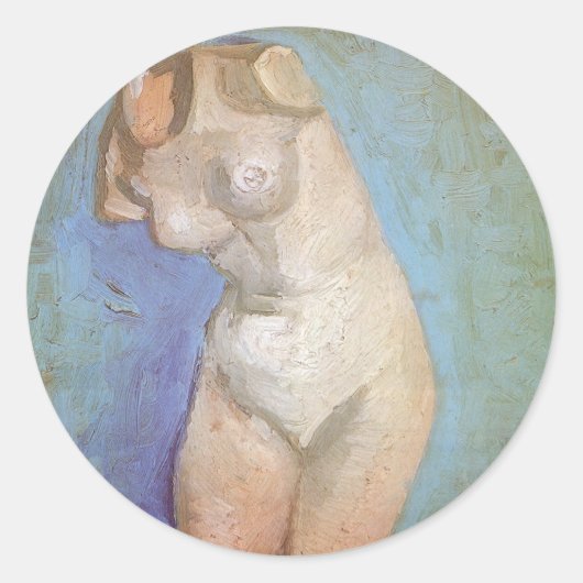 Vincent van Gogh - Plaster Statuette Female Torso Runder Aufkleber (Vorderseite)