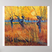 Vincent Van Gogh - Pollard Willows und Setting Sun Poster (Vorne)