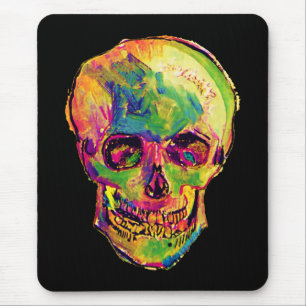 Vincent Van Gogh - Pop Art Halloween Skull Mousepad