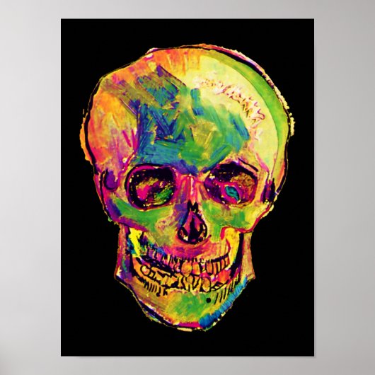 Vincent Van Gogh - Pop Art Halloween Skull Poster (Vorne)