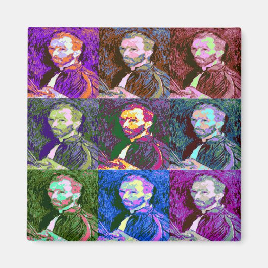 Vincent van Gogh Pop Art Magnet (Vorne)
