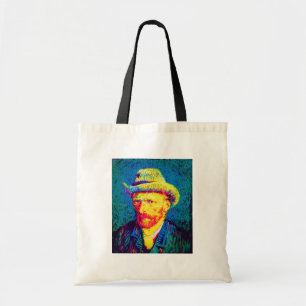 Vincent Van Gogh - Pop Art Selbstporträt mit Hut Tragetasche
