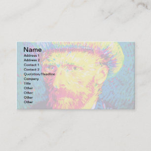 Vincent Van Gogh - Pop Art Selbstporträt mit Hut Visitenkarte