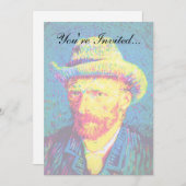 Vincent Van Gogh - Pop Art Self Portrait with Hat Einladung (Vorne/Hinten)