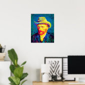 Vincent Van Gogh - Pop Art Self Portrait with Hat Poster (Heimbüro)