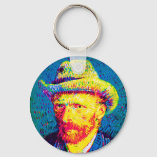 Vincent Van Gogh - Pop Art Self Portrait with Hat Schlüsselanhänger