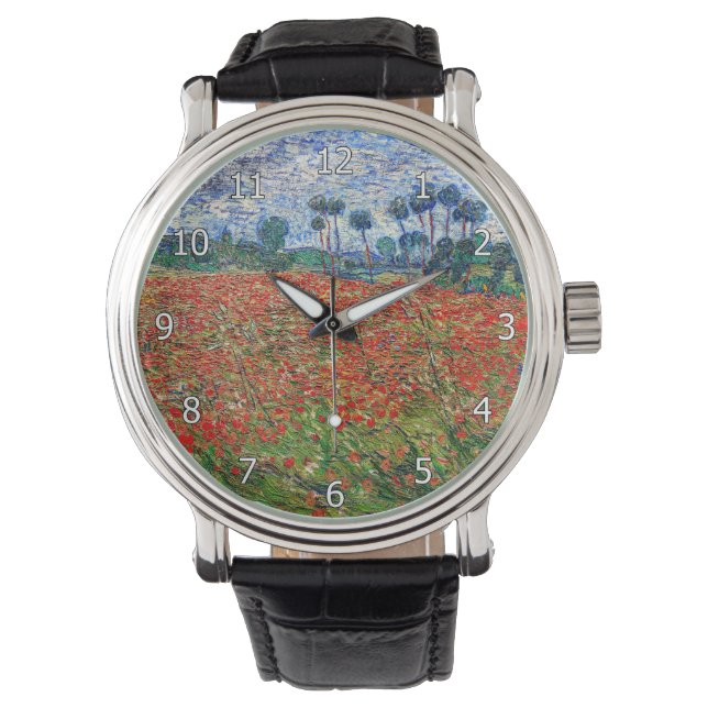Vincent van Gogh - Poppy Field Armbanduhr (Vorderseite)