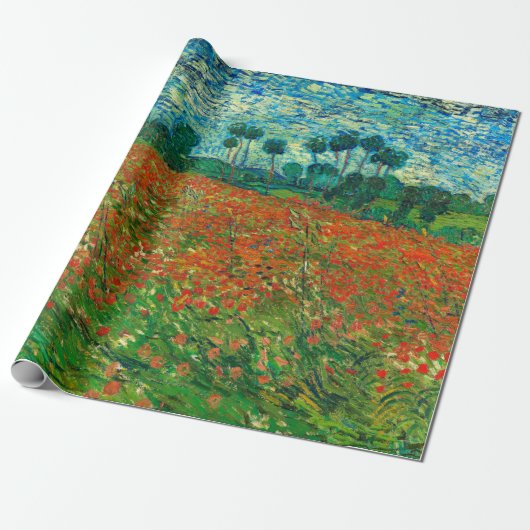 Vincent Van Gogh Poppy Field Fine Art Geschenkpapier (Ungerollt)