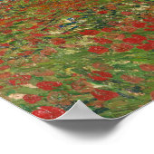 Vincent van Gogh - Poppy Field Poster (Ecke)