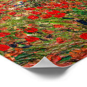 Vincent van Gogh - Poppy Field Poster (Ecke)