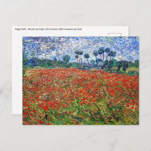 Vincent van Gogh - Poppy Field Postkarte