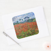 Vincent van Gogh - Poppy Field Quadratischer Aufkleber (Umschlag)