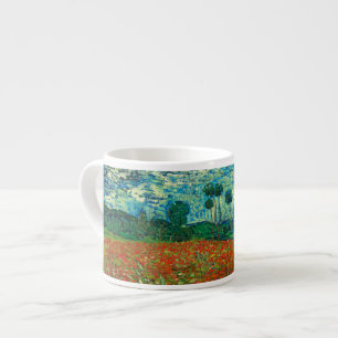 Vincent Van Gogh Poppy Field Vintag Art Espressotasse